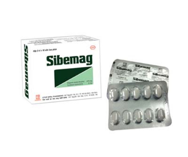 Thuốc bổ sung vitamin B6 & Magnesium Sibemag (3 vỉ x 10 viên/hộp)