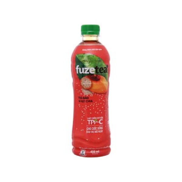 Trà đào và hạt chia Fuze Tea+ (450ml)