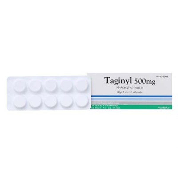 Thuốc trị chóng mặt Taginyl 500mg (2 vỉ x 10 viên/hộp)