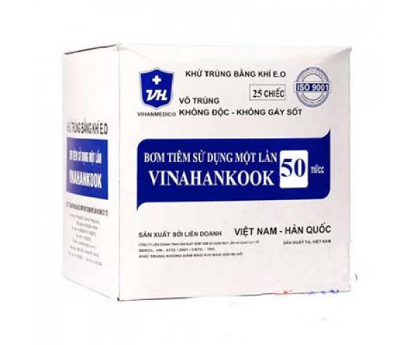 Bơm tiêm sử dụng một lần Vinahankook (50ml/cc)