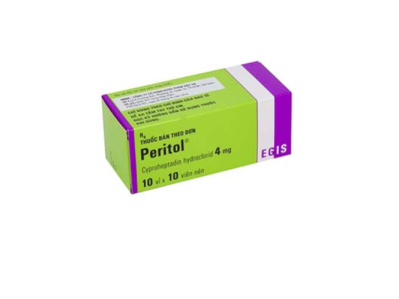 Thuốc chống dị ứng và dùng trong trường hợp quá mẫn Peritol 4mg (10 vỉ x 10 viên/hộp)
