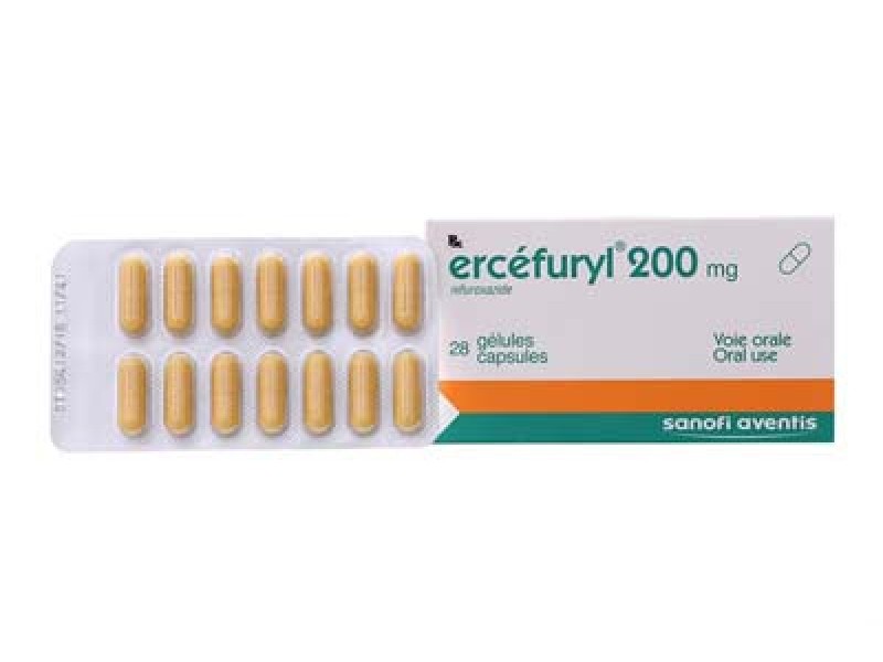Thuốc trị tiêu chảy Ercefuryl 200mg (2 vỉ x 14 viên/hộp)