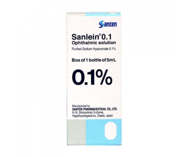Dung dịch nhỏ mắt điều trị rối loạn biểu mô giác – kết mạc Sanlein Dry Eye 0.1% (5ml)