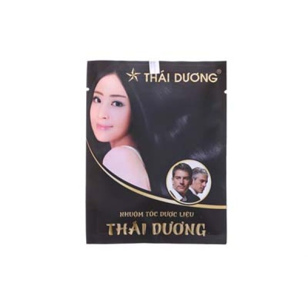 Thuốc nhuộm tóc dược liệu Thái Dương màu đen (5 gói/hộp)