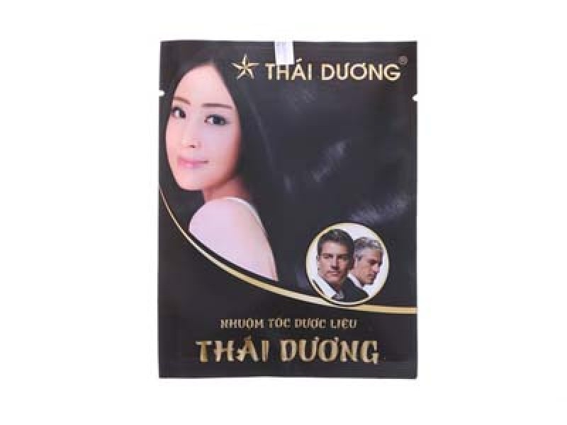 Thuốc nhuộm tóc dược liệu Thái Dương màu đen (5 gói/hộp)