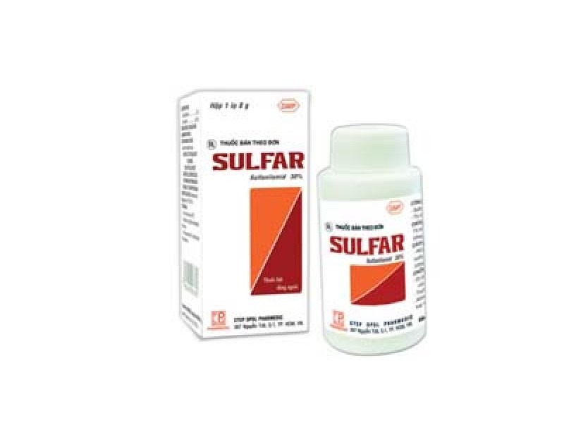 Thuốc trị nhiễm trùng các vết thương, vết bỏng, mụn lở Sulfar (8g)