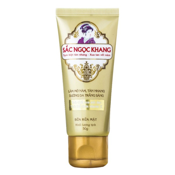 Sữa rửa mặt dưỡng trắng da & làm mờ nám, tàn nhang Sắc Ngọc Khang (50g)