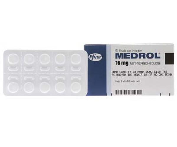 Thuốc kháng viêm Medrol 16mg (3 vỉ x 10 viên/hộp)