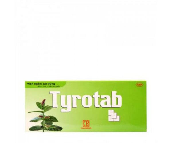 Viên ngậm sát trùng Tyrotab (10 viên/hộp)