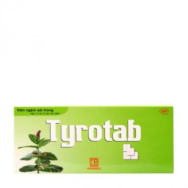 Viên ngậm sát trùng Tyrotab (10 viên/hộp)