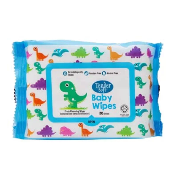 Tendersoft baby wipes (30 sheets/bag)