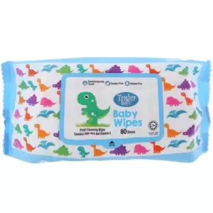 Khăn ướt em bé không mùi hương Tendersoft màu xanh (80 tờ/gói)