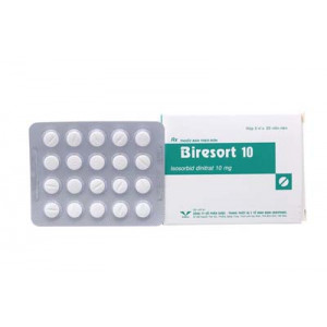 Thuốc điều trị đau thắt ngực Biresort 10mg (3 vỉ x 20 viên/hộp)