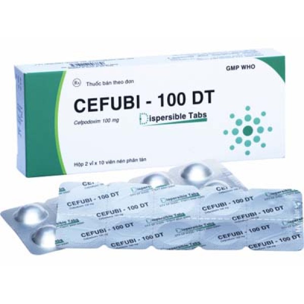 Thuốc kháng sinh Cefubi - 100 DT (2 vỉ x 10 viên/hộp)