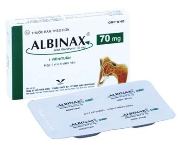 Thuốc trị loãng xương Albinax 70mg (4 viên/hộp)