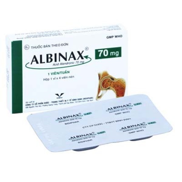 Thuốc trị loãng xương Albinax 70mg (4 viên/hộp)