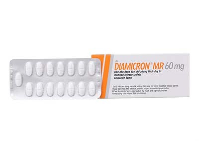 Thuốc trị bệnh tiểu đường Diamicron MR 60mg (2 vỉ x 15 viên/hộp)