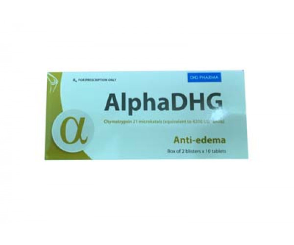 Thuốc kháng viêm chống phù nề AlphaDHG (2 vỉ x 10 viên/hộp)