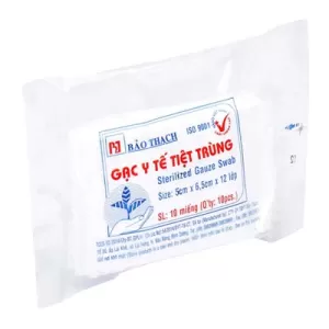 Gạc y tế tiệt trùng Bảo Thạch (5cmx6.5cm)