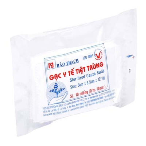Gạc y tế tiệt trùng Bảo Thạch (5cmx6.5cm)