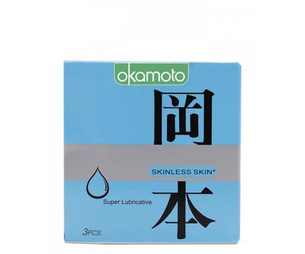 Bao cao su siêu mỏng Okamoto Skinless Skin Super Lubricated (3 cái/hộp)