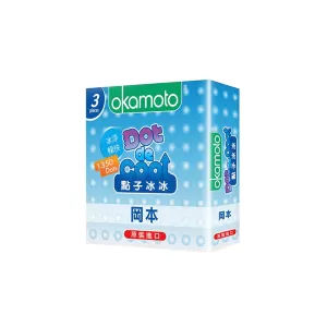Bao cao su gai lạnh kéo dài thời gian Okamoto Dot Cool (3 cái/hộp)