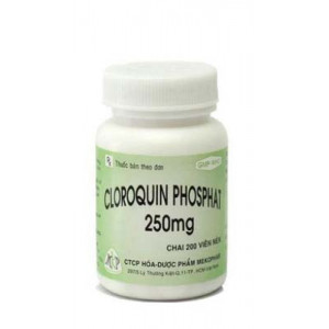 Thuốc điều trị sốt rét Cloroquin Phosphat 250mg MKP (200 viên/chai)