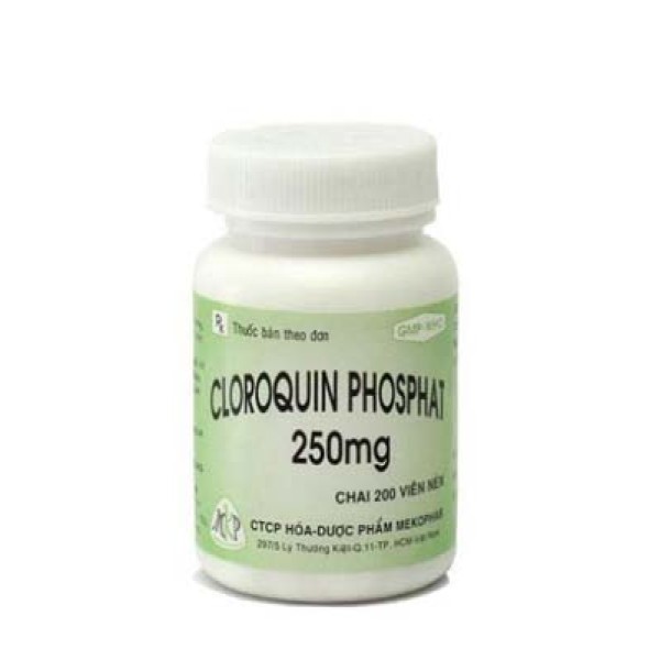 Thuốc điều trị sốt rét Cloroquin Phosphat 250mg MKP (200 viên/chai)