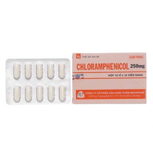 Thuốc kháng sinh Chloramphenicol 250mg MKP (10 vỉ x 10 viên/hộp)