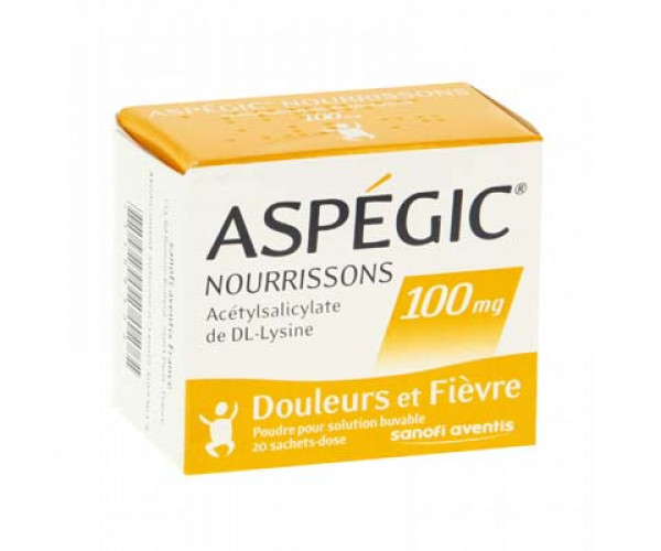 Thuốc giảm đau, hạ sốt Aspegic 100mg (20 gói/hộp)