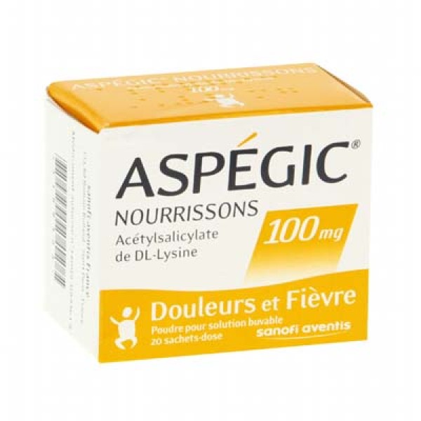 Thuốc giảm đau, hạ sốt Aspegic 100mg (20 gói/hộp)