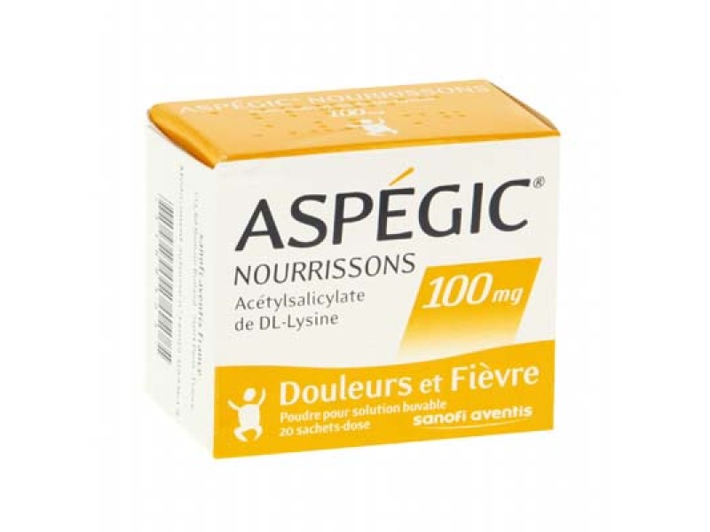 Thuốc giảm đau, hạ sốt Aspegic 100mg (20 gói/hộp)