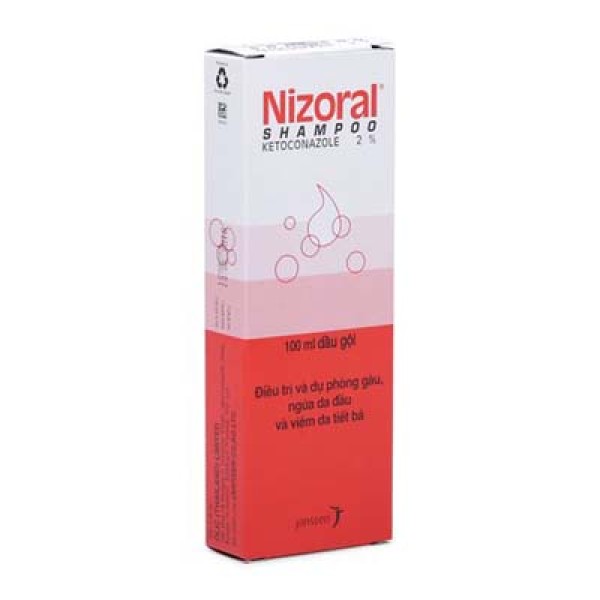 Dầu gội phòng và điều trị gàu, ngứa da đầu, viêm da tiết bã Nizoral Shampoo 2% (100ml)