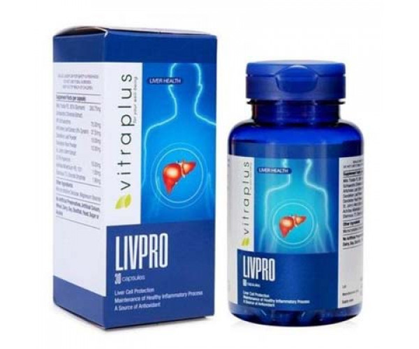 Thực phẩm bảo vệ sức khỏe giúp bảo vệ tế bào gan và tăng cường chức năng gan Livpro (30 viên/hộp)