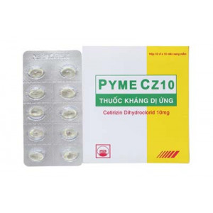 Thuốc kháng dị ứng Pyme Cz10 (10 vỉ x 10 viên/hộp)