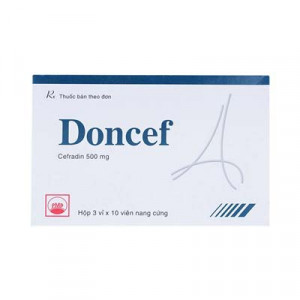 Thuốc kháng sinh Doncef 500mg (3 vỉ x 10 viên/hộp)