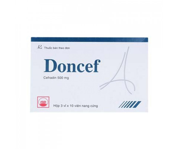 Thuốc kháng sinh Doncef 500mg (3 vỉ x 10 viên/hộp)