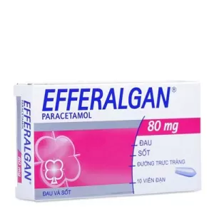 Efferalgan 80mg dạng viên đặt (2 vỉ x 5 viên/hộp)