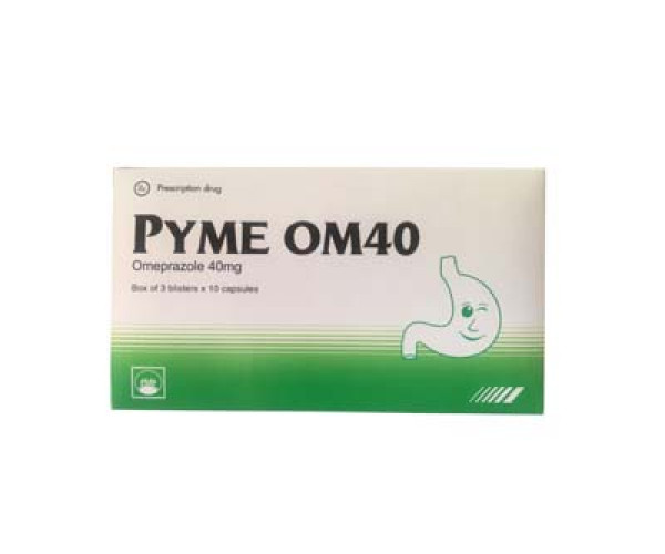 Thuốc điều trị viêm loét dạ dày tá tràng Pyme OM40 (3 vỉ x 10 viên/hộp)