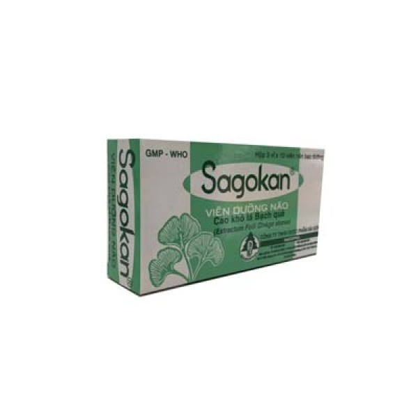 Viên dưỡng não Sagokan (3 vỉ x 10 viên/hộp)
