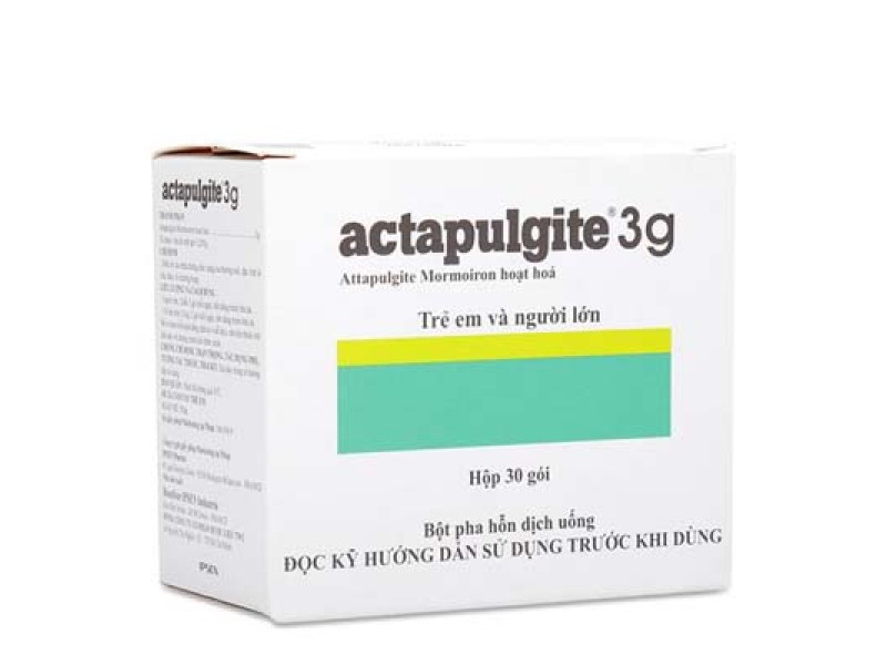 Thuốc bột điều trị rối loạn đường ruột, tiêu chảy và chướng bụng Actapulgite 3g (30 gói/hộp)