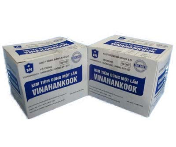 Đầu kim tiêm vô trùng Vinahankook 18G (100 chiếc/hộp)