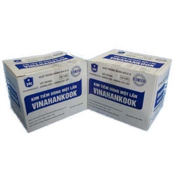 Đầu kim tiêm vô trùng Vinahankook 18G (100 chiếc/hộp)