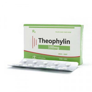 Thuốc điều trị hen phế quản Theophylin 100mg Dopharma (2 vỉ x 15 viên/hộp)