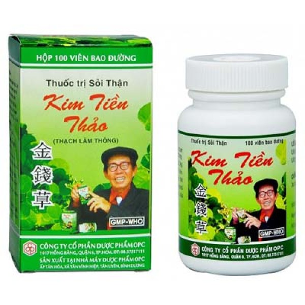 Thuốc điều trị tan sỏi mật Kim Tiền Thảo OPC (viên bao đường)