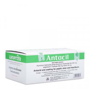 Thuốc điều trị triệu chứng đau viêm loét dạ dày – tá tràng Antacil (25 vỉ x 10 viên/hộp)