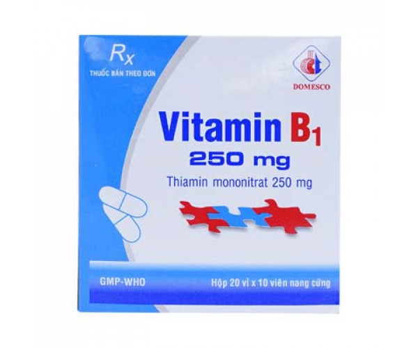 Thuốc điều trị bệnh viêm đa dây thần kinh, tê phù và phòng ngừa thiếu Vitamin B1 250mg DMC (20 vỉ x 10 viên/hộp)