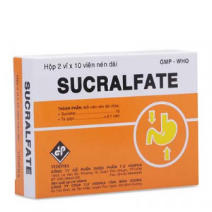 Thuốc điều loét dạ dày-tá tràng Sucralfate (2 vỉ x 10 viên/hộp)