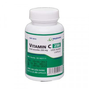 Thuốc điều trị thiếu hụt Vitamin C Imexpharm 250mg (200 viên/chai)