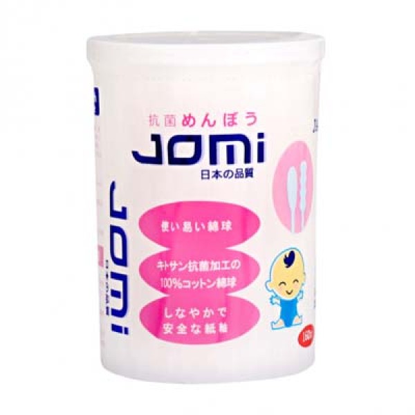 Tăm bông kháng khuẩn trẻ em Jomi (160 chiếc/hộp)